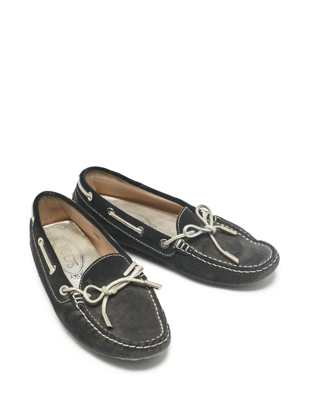 TODS トッズ スエード デッキシューズ Tod's Vintage スエード デッキシューズ | ブルー | FARFETCH JP