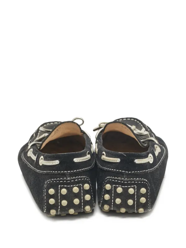 Tod's Vintage スエード デッキシューズ | ブルー | FARFETCH JP
