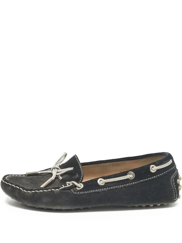 TODS トッズ スエード デッキシューズ Tod's Vintage スエード デッキシューズ | ブルー | FARFETCH JP