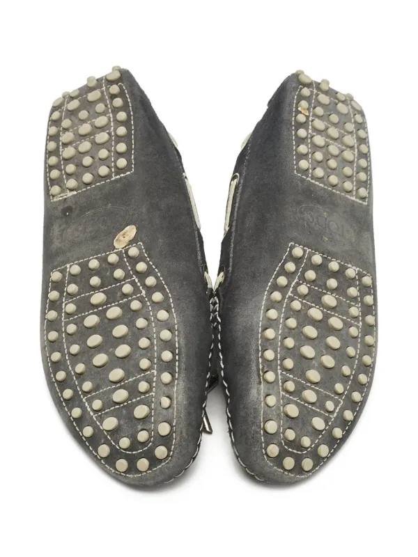 TODS トッズ スエード デッキシューズ Tod's Vintage スエード デッキシューズ | ブルー | FARFETCH JP