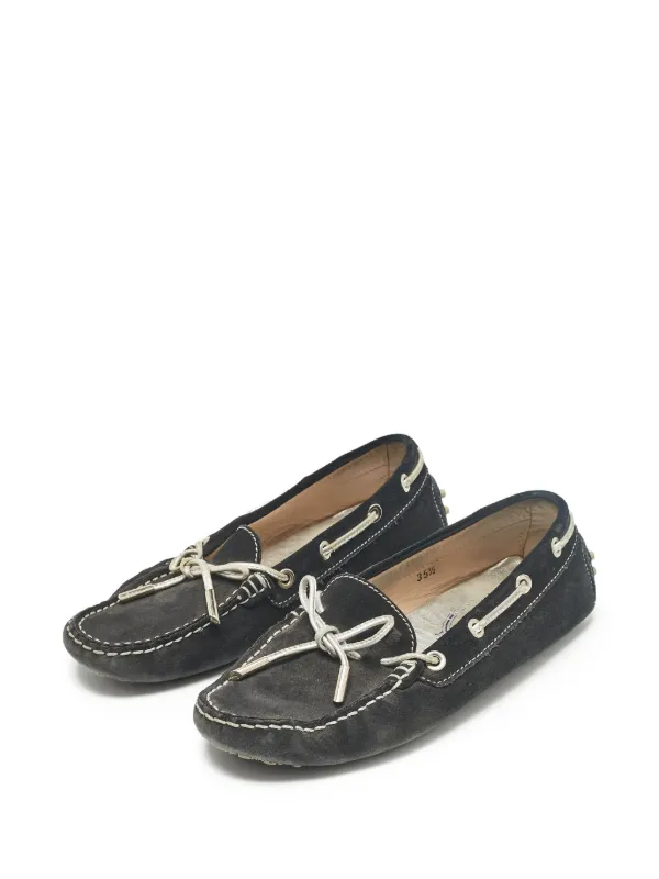 TODS トッズ スエード デッキシューズ Tod's Vintage スエード デッキシューズ | ブルー | FARFETCH JP