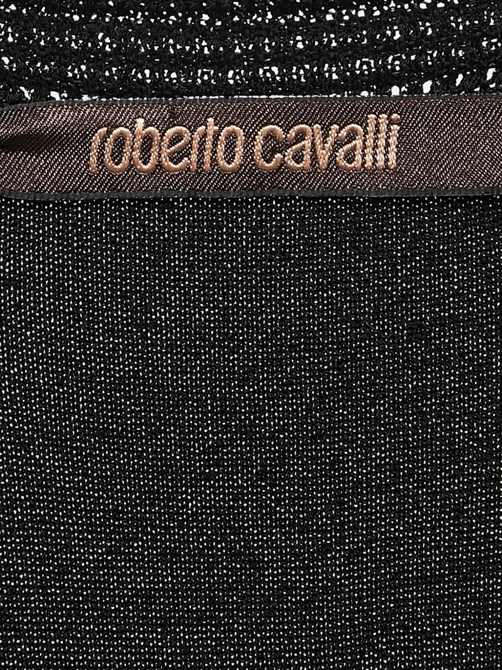 ROBERTO CAVALLI VINTAGE Pre-owned Beaded Halter-neck Midi Dress In Black