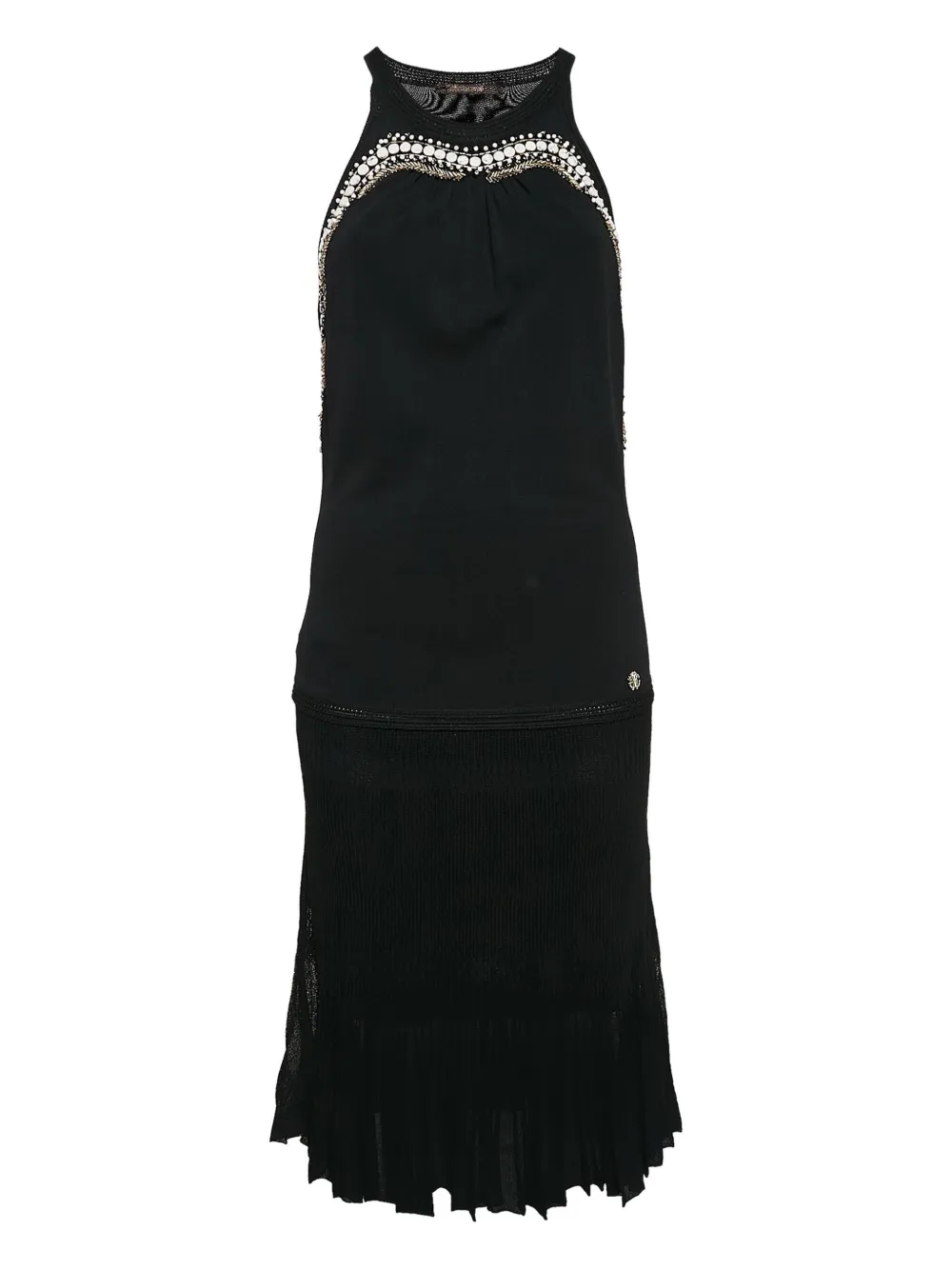 Roberto Cavalli Vintage Abito midi con scollo all'americana Pre-owned - Nero