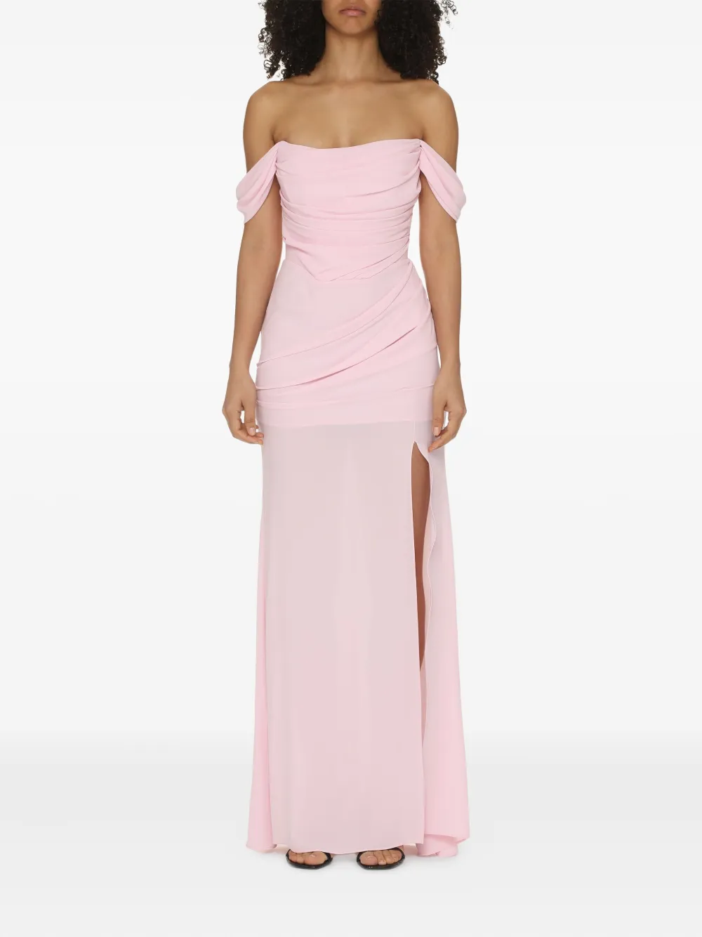 Giuseppe Di Morabito off-shoulder maxi dress - Roze