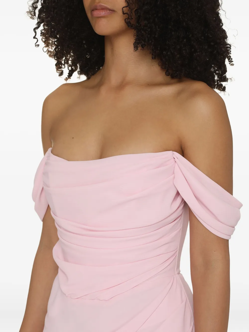 Giuseppe Di Morabito Off-shoulder maxi-jurk Roze