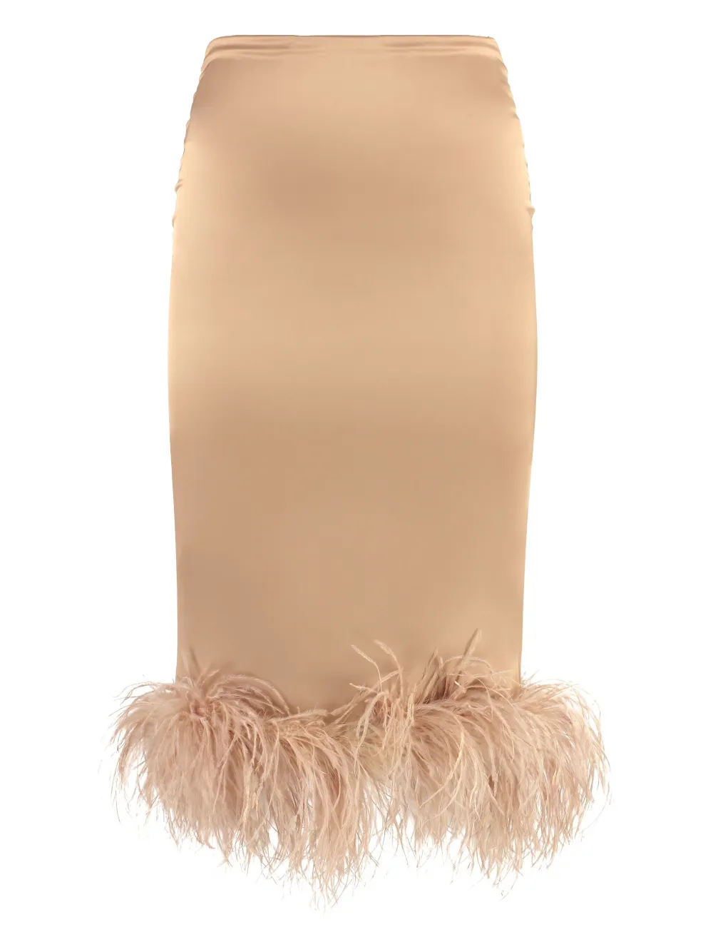 Giuseppe Di Morabito feather-trim midi skirt | Neutrals | Image 1