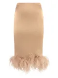 Giuseppe Di Morabito feather-trim midi skirt - Neutrals