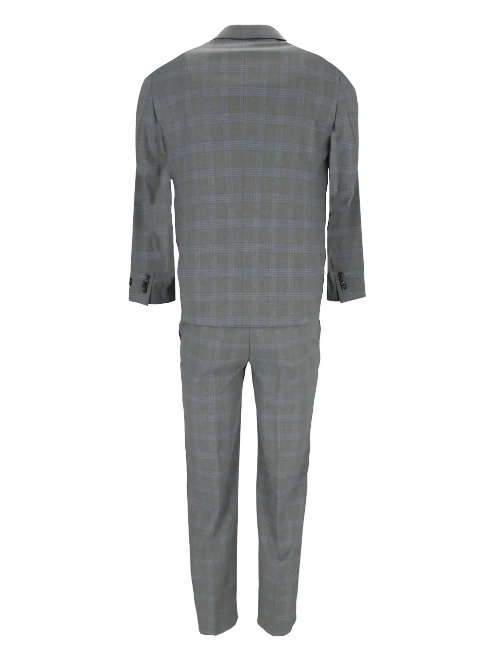 Scotch & Soda Geruit pak met enkele rij knopen Grijs