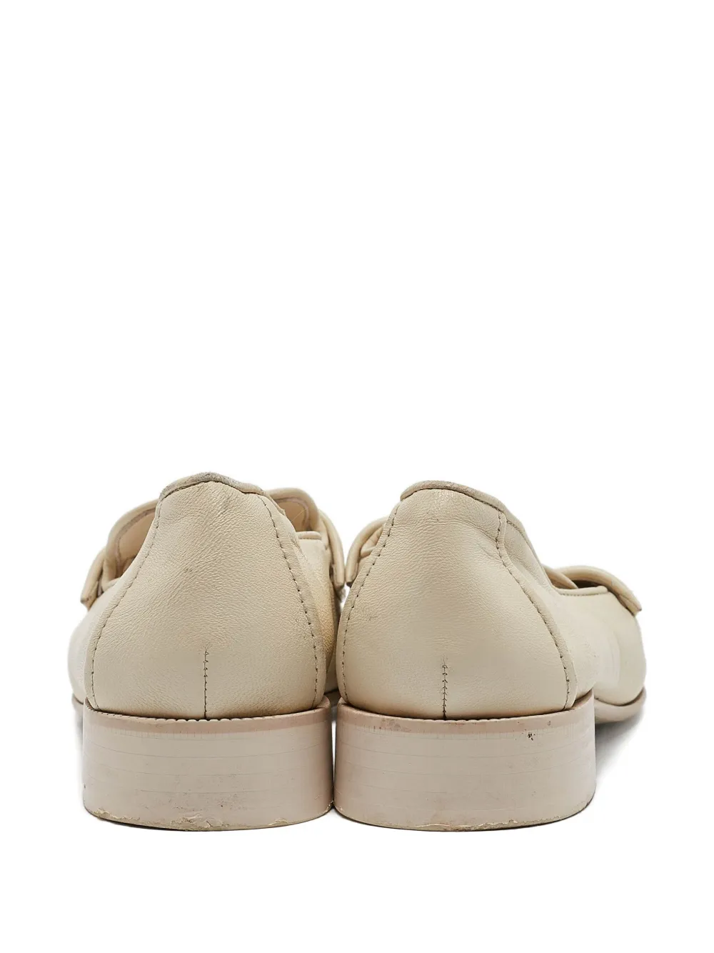 Pre-owned Chanel Boy Push-lock Loafers In Neutral
