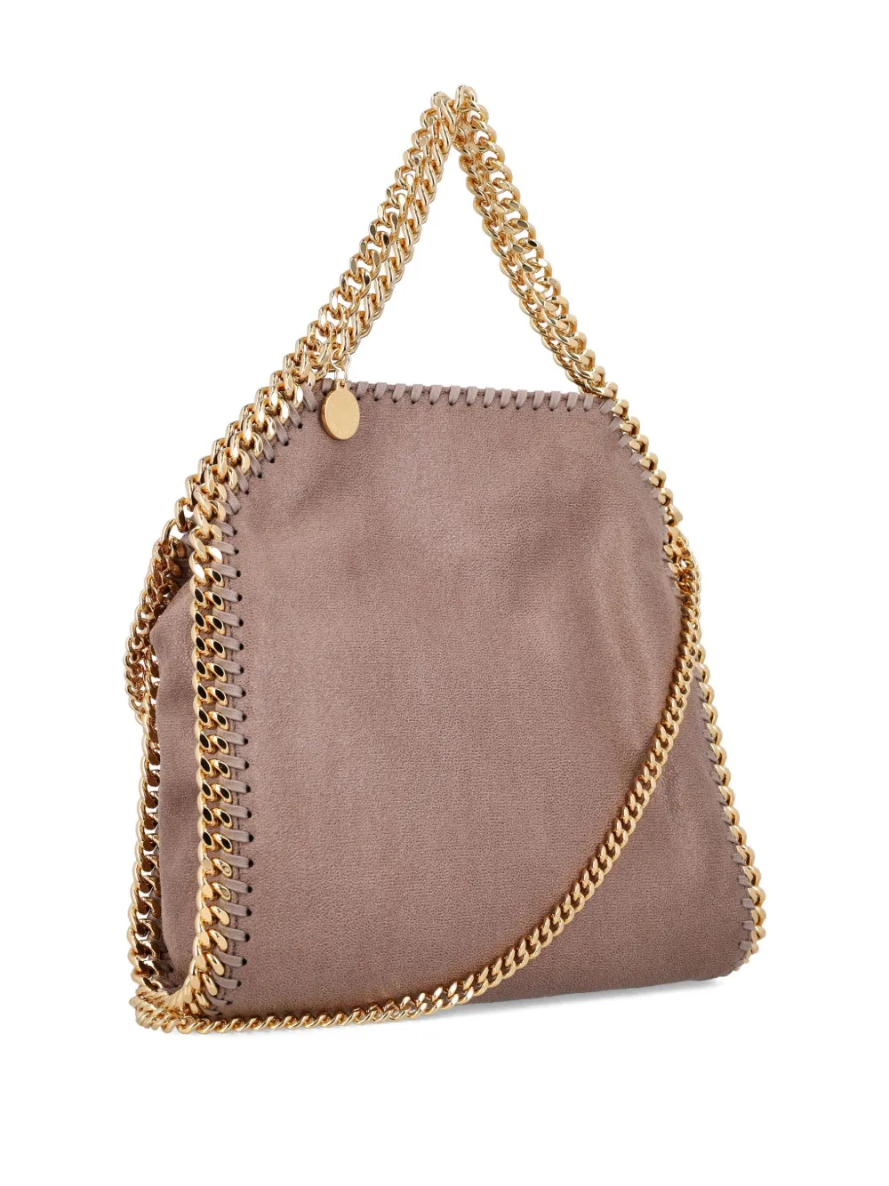 Stella McCartney Leren schoudertas verfraaid met stiksel Beige
