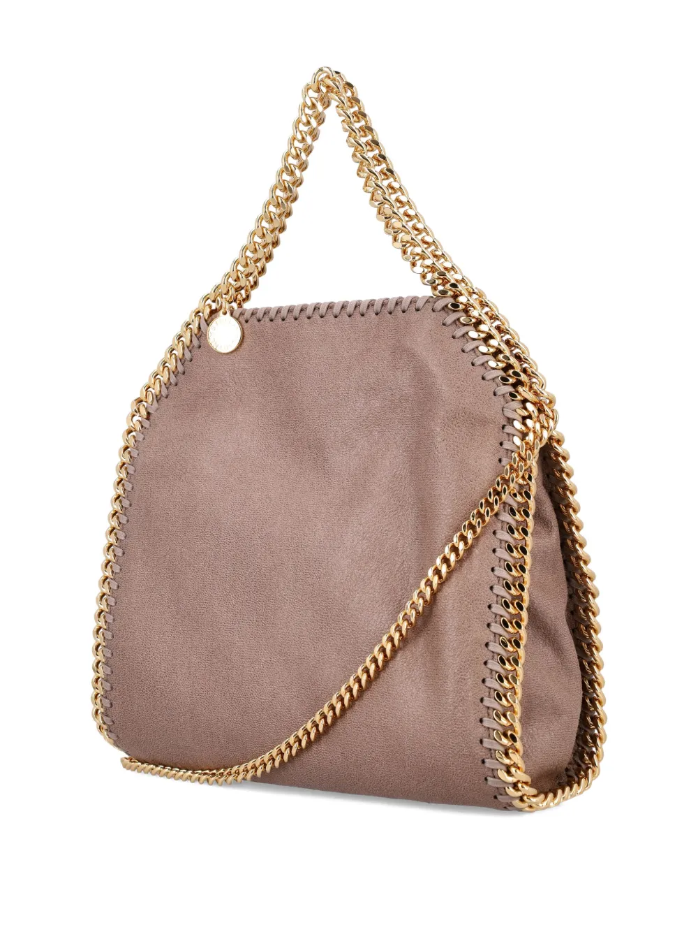 Stella McCartney Leren schoudertas verfraaid met stiksel Beige