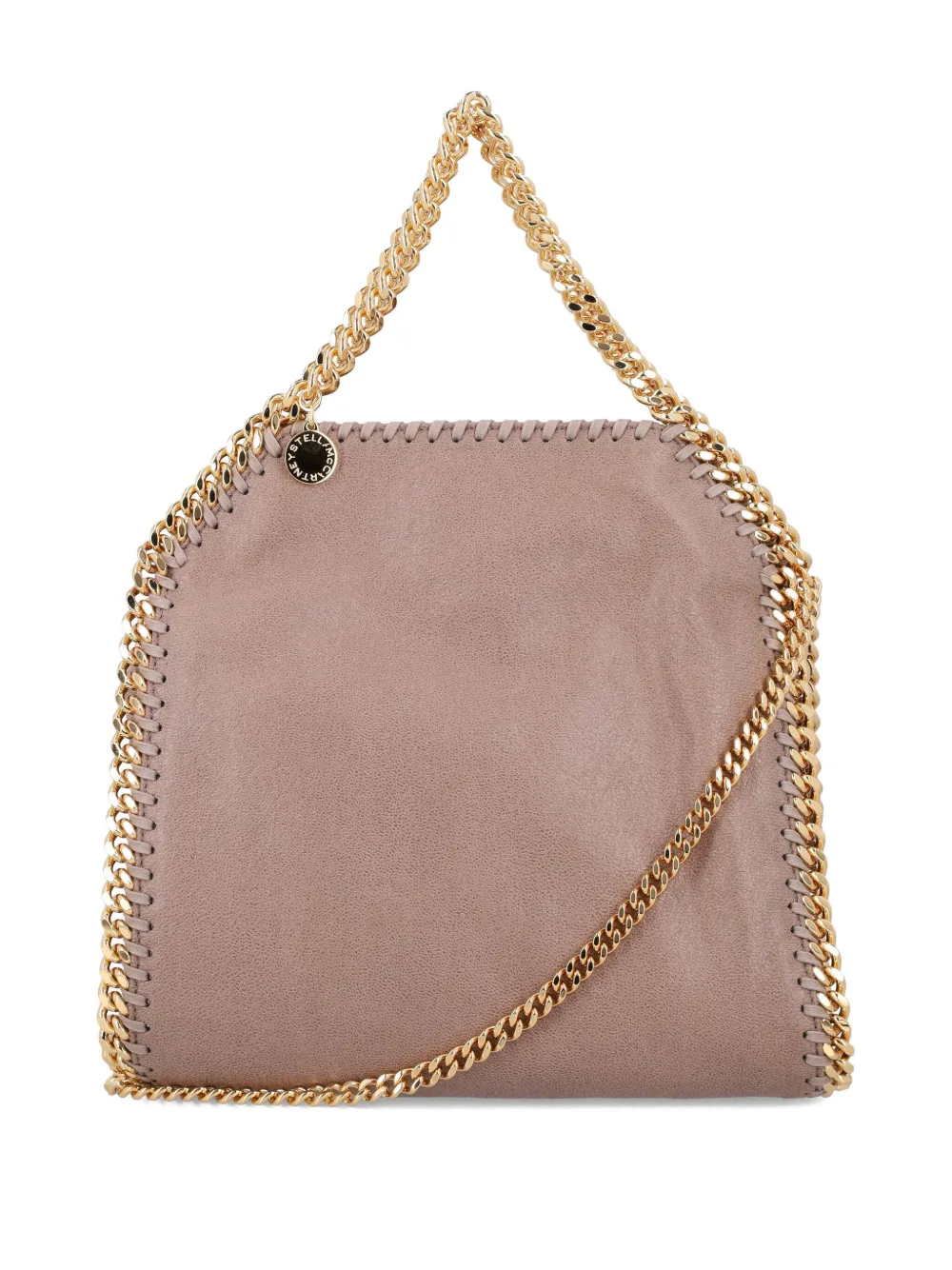 Stella McCartney Leren schoudertas verfraaid met stiksel Beige