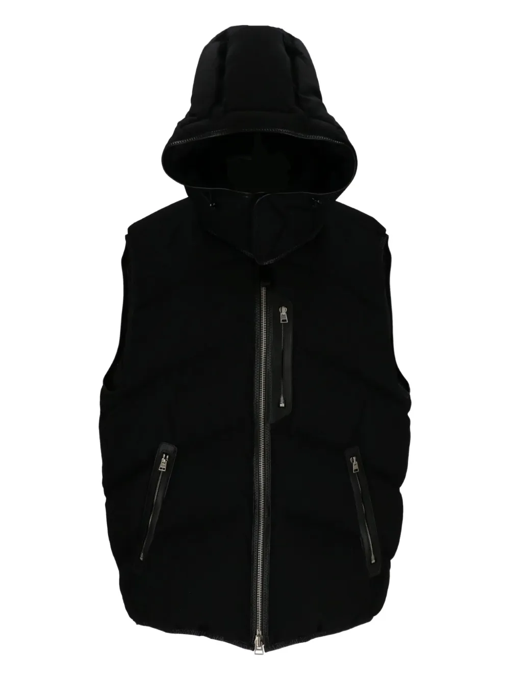 TOM FORD hooded padded gilet Zwart