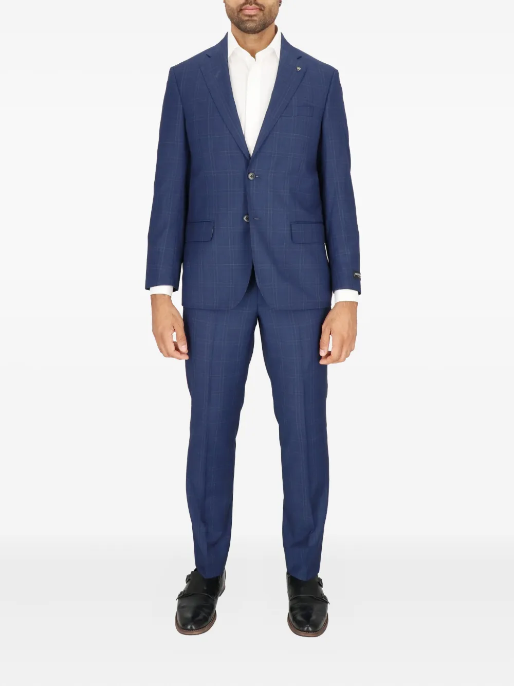 Scotch & Soda checked two-button suit - ブルー Scotch & Soda checked two-button suit - ブルー