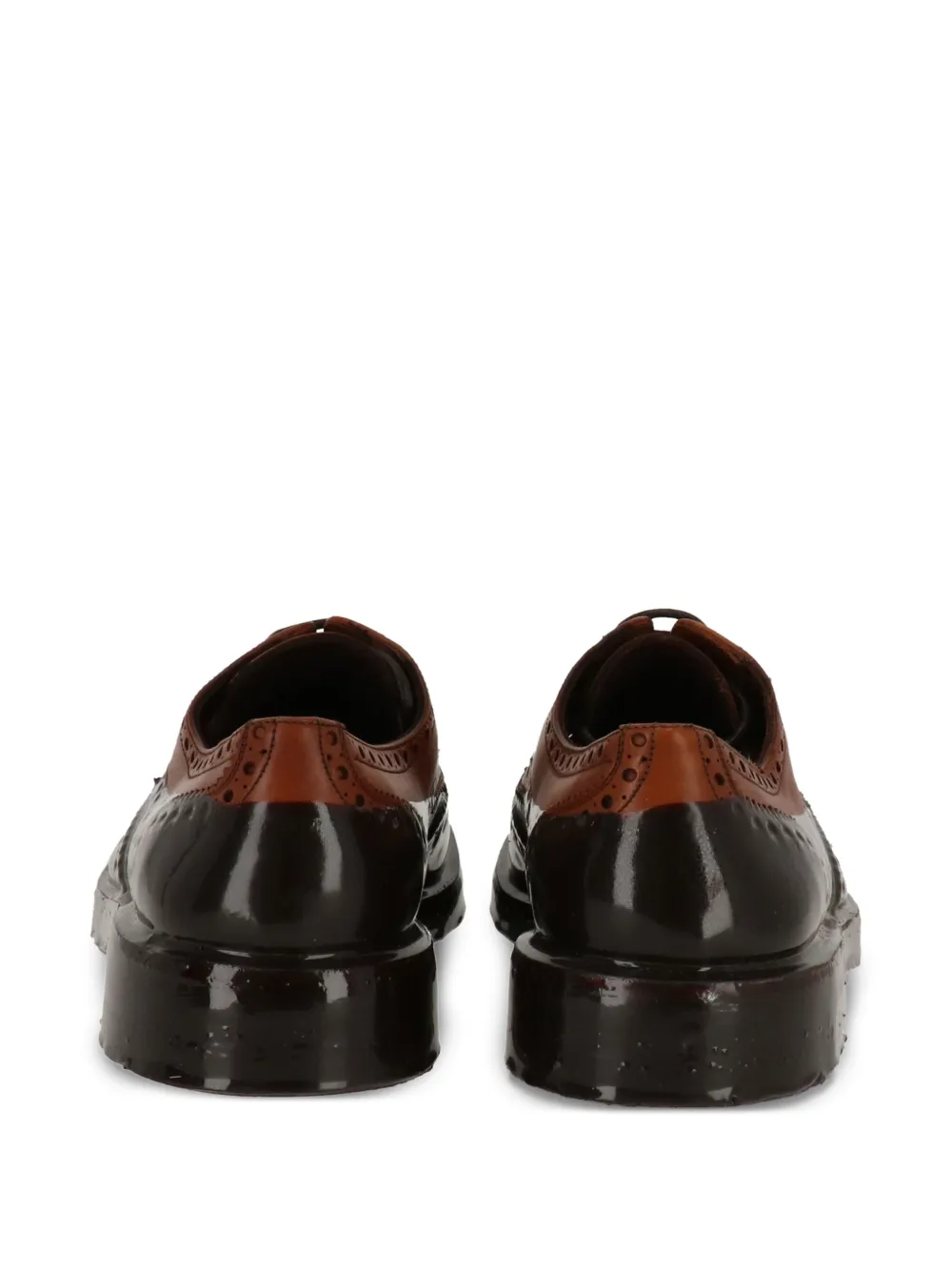 Ferragamo panelled derby shoes Black