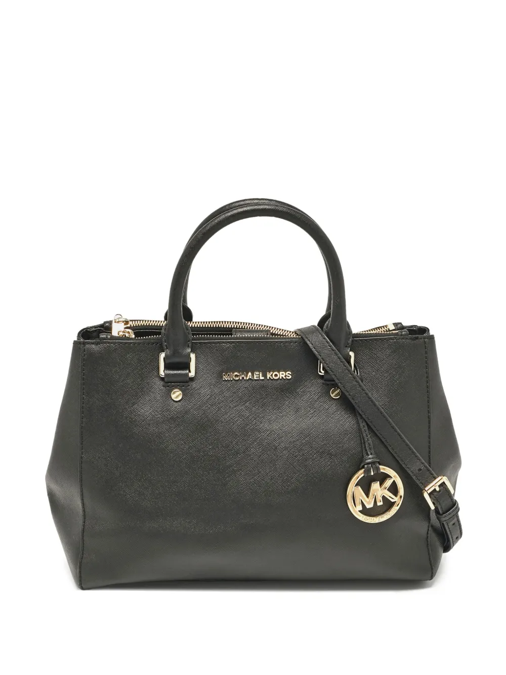 Michael Kors Vintage Sutton サフィアーノレザー ハンドバッグ - ブラック Michael Kors Vintage Sutton サフィアーノレザー ハンドバッグ - ブラック