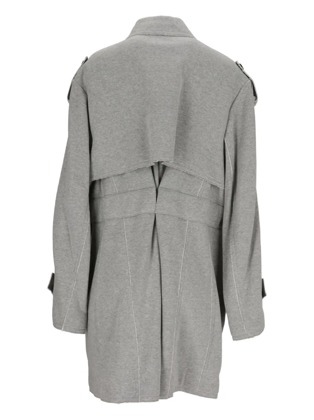 TOM FORD belted button-fastening coat Grijs
