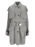TOM FORD belted button-fastening coat - Grey