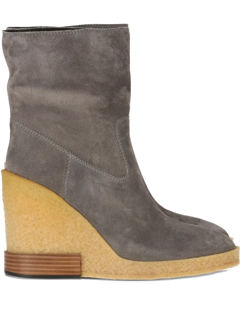 Tod's suede wedge boots Grey