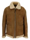 TOM FORD shearling-collared pocket jacket - Brown