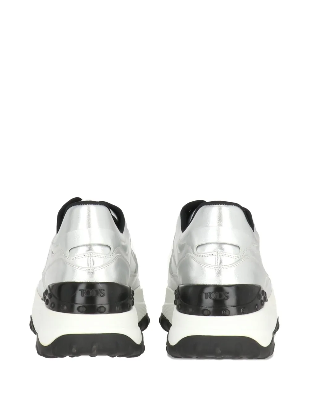 Tod's metallic-effect low-top sneakers Grey