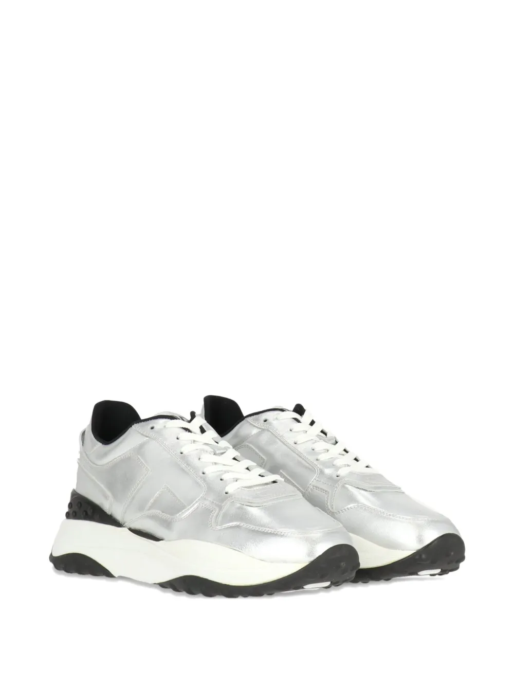 Tod's metallic-effect low-top sneakers Grey