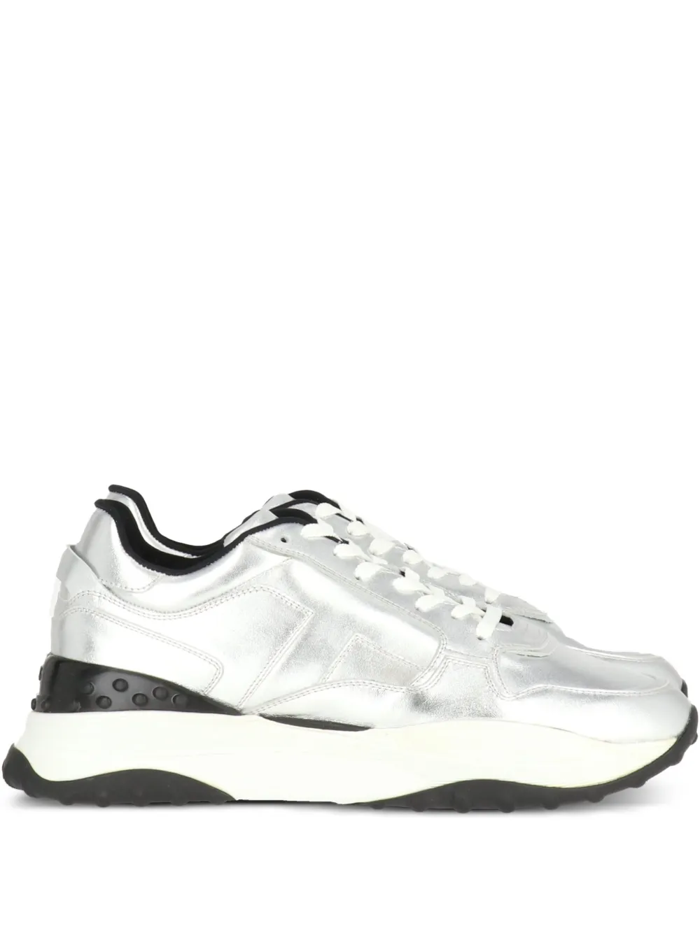 Tod's metallic-effect low-top sneakers Grey