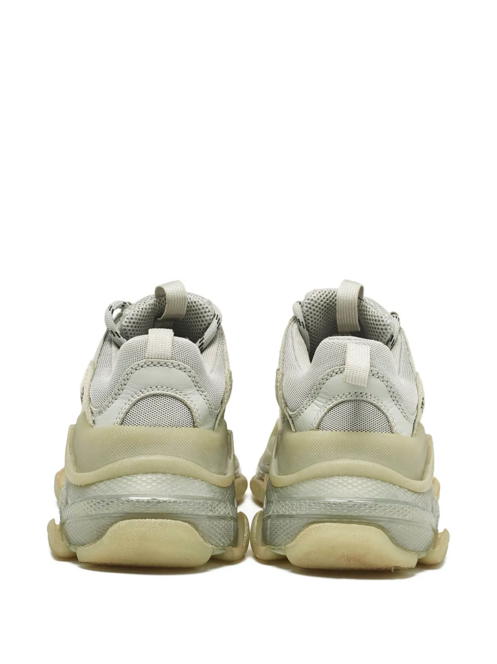Pre-owned Balenciaga Chunky Sole Lace-up Sneakers In Neutral