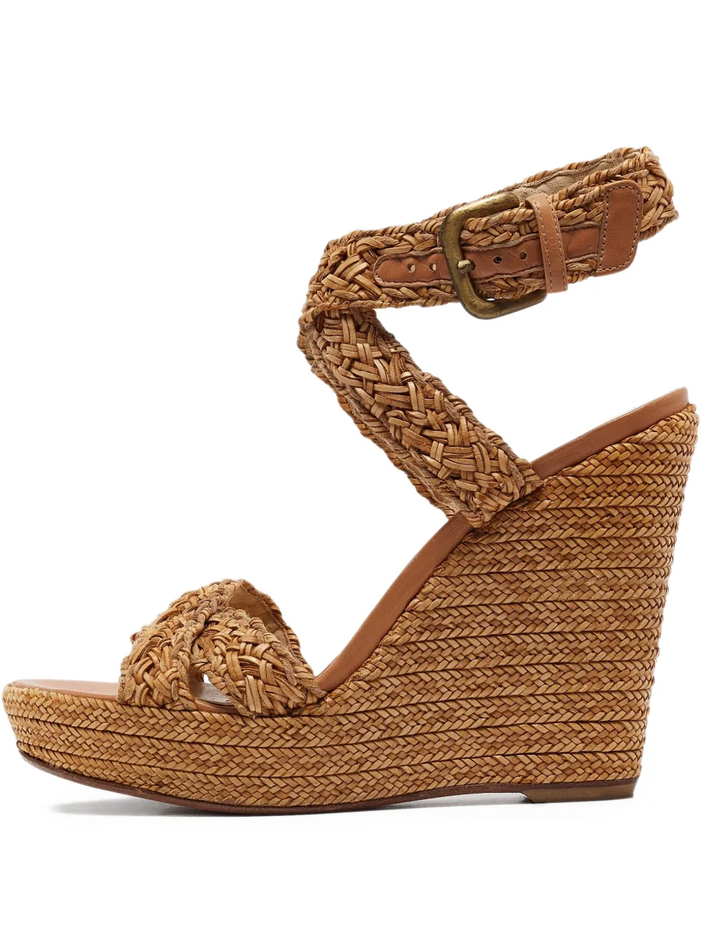 Stuart Weitzman эспадрильи pre-owned на танкетке | коричневый | Image 1
