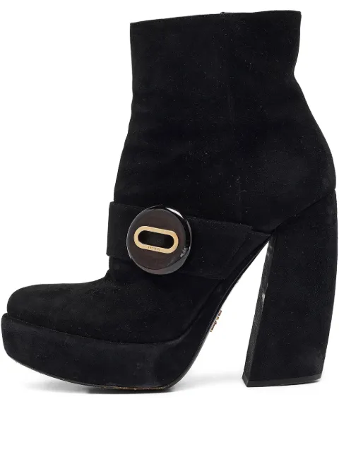 Prada Pre-Owned 110mm logo-appliqué boots