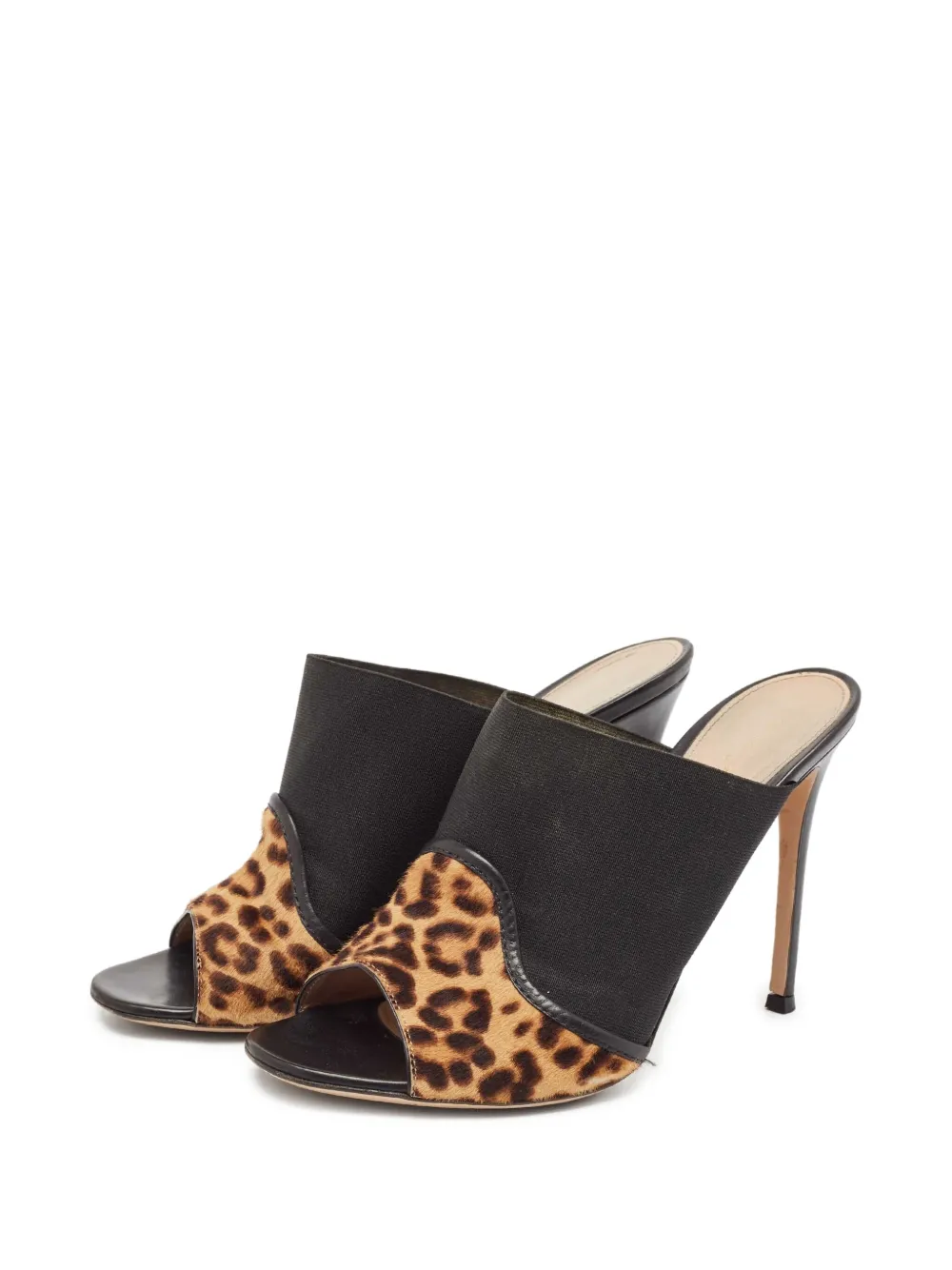 Gianvito Rossi 110 mm Alise sandalen met luipaardprint en open neus - Blauw