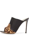 Gianvito Rossi 110mm Alise leopard-print open-toe sandals - Blue