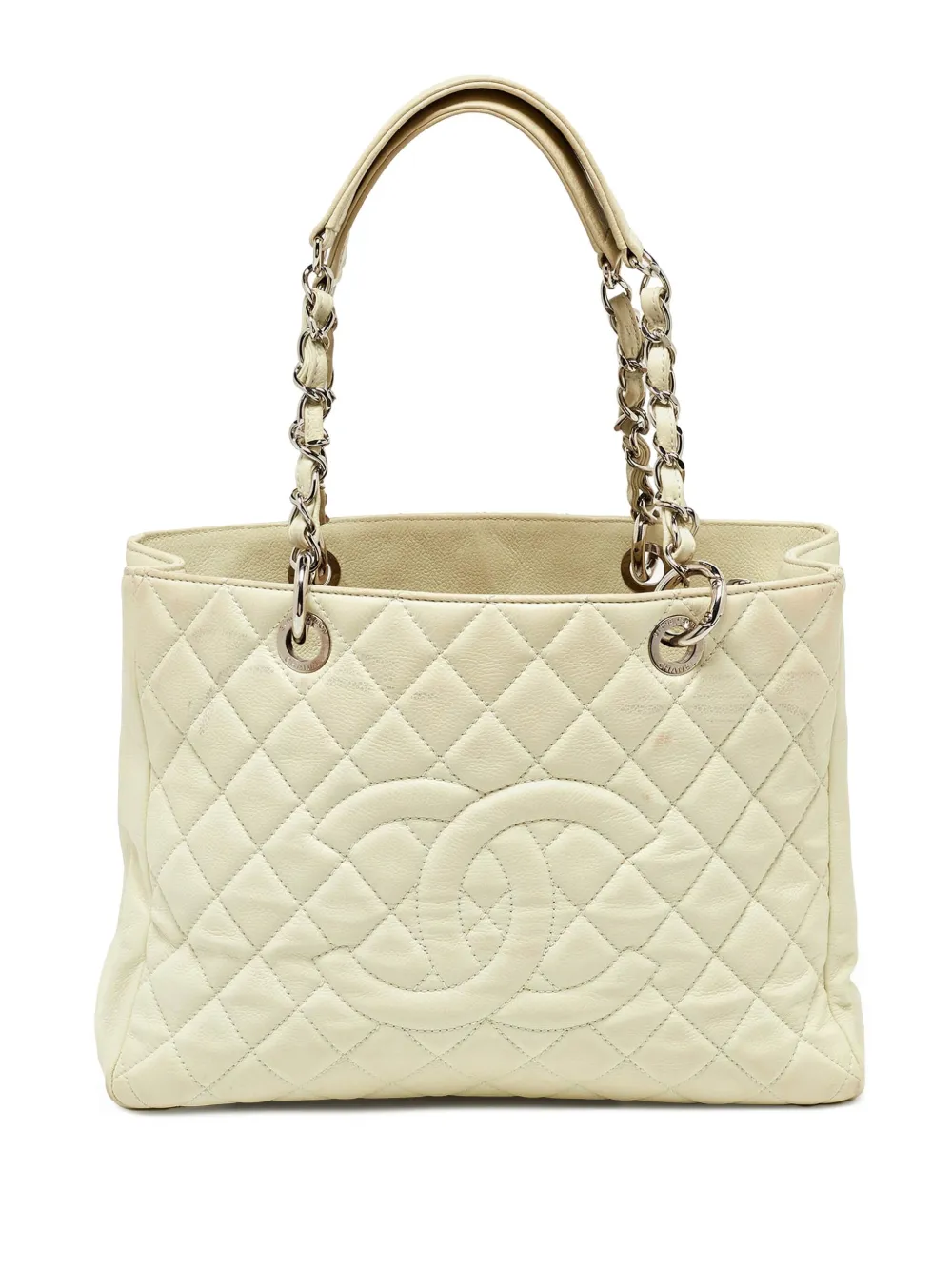 CHANEL Pre-Owned キルティング レザーハンドバッグ - ニュートラル CHANEL Pre-Owned キルティング レザーハンドバッグ - ニュートラル