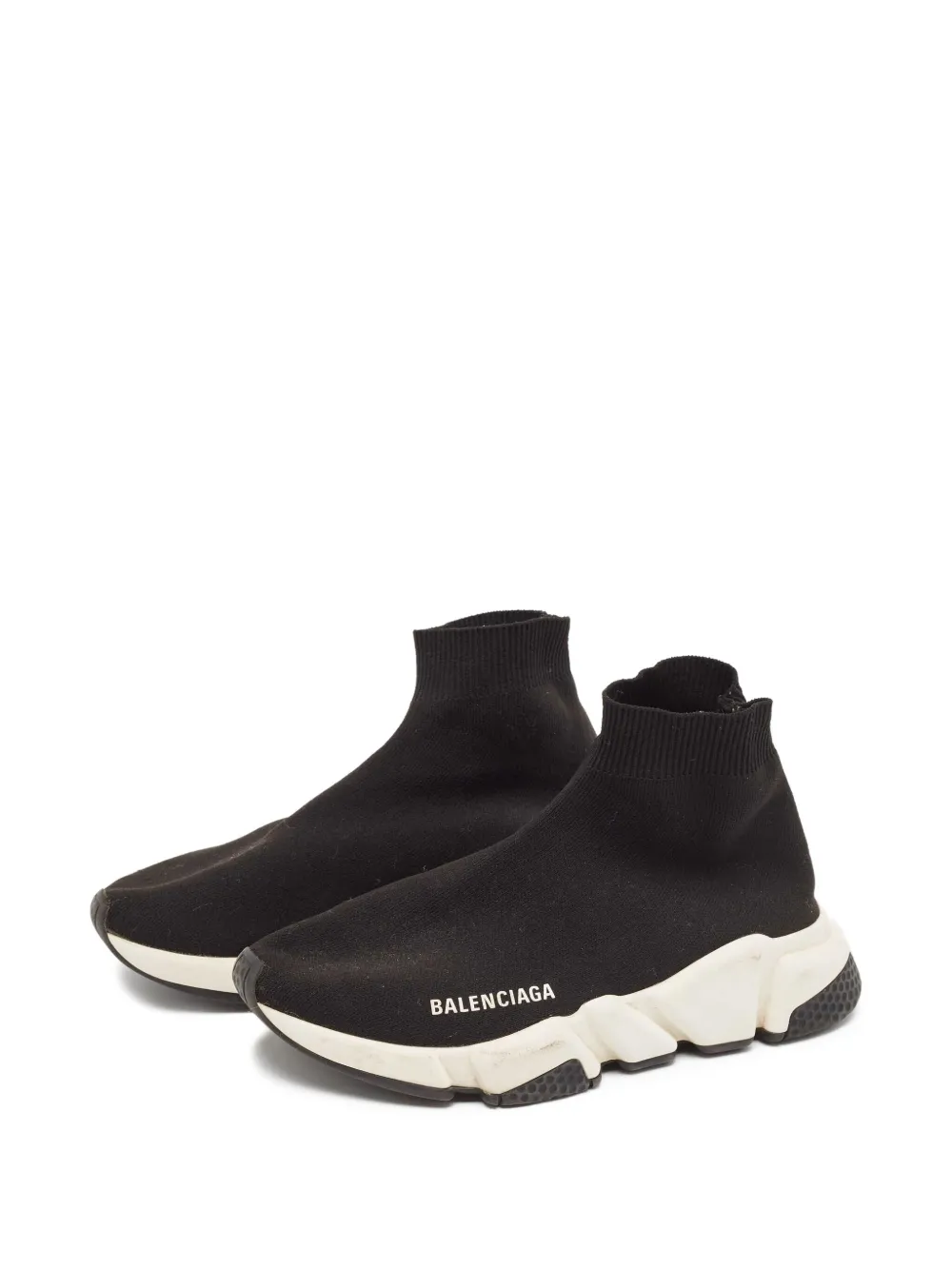 Pre-owned Balenciaga Speed Knit Sock-style Sneakers In Black