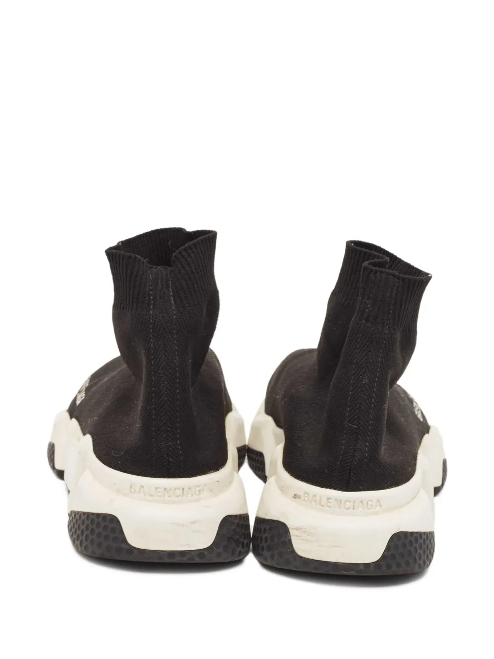Pre-owned Balenciaga Speed Knit Sock-style Sneakers In Black