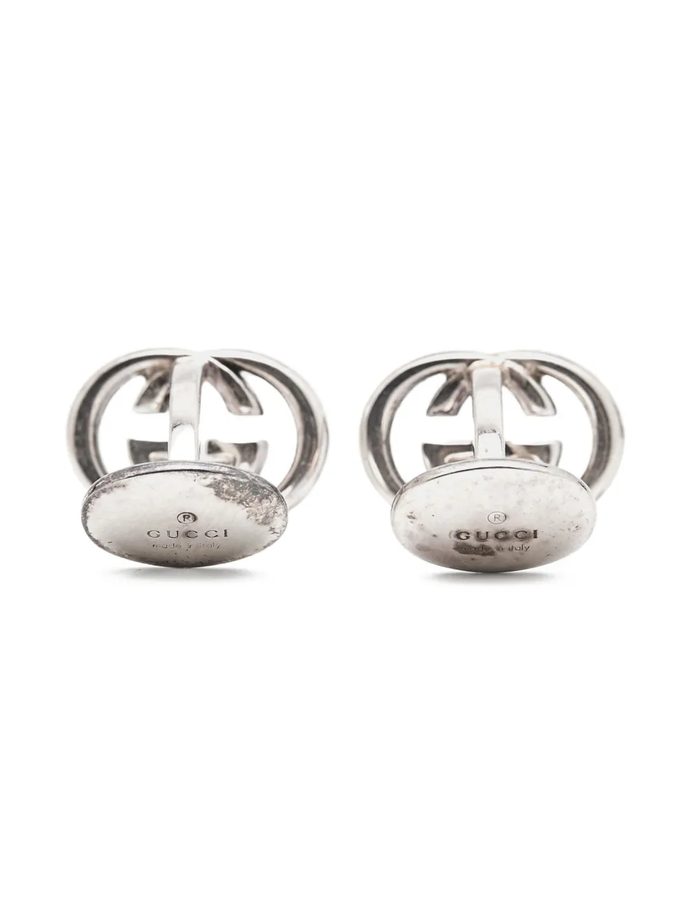 Gucci Pre-Owned GG-plaque cufflinks | Image 2