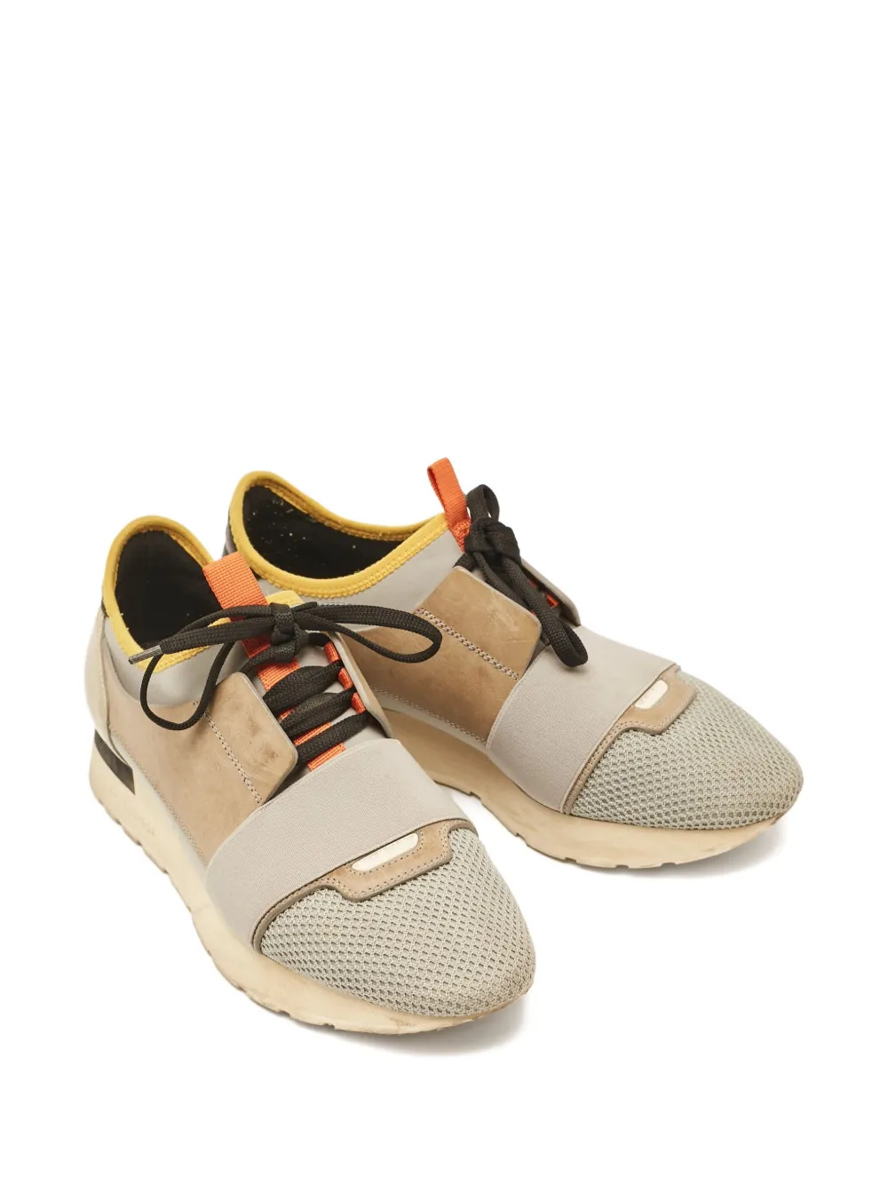 Balenciaga Pre-Owned Sneakers met vlakken - Beige