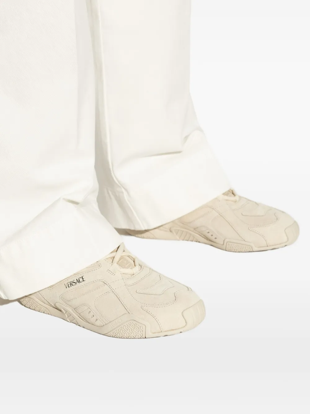 Versace suede sneakers Neutrals