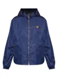 Versace hooded zip-up bomber jacket - Blue