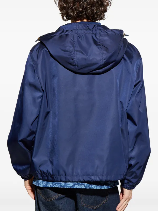 Down Jacket Dior Blue Nylon Jacket Dior HOMME 18AW Zip-Up Nylon Jacket