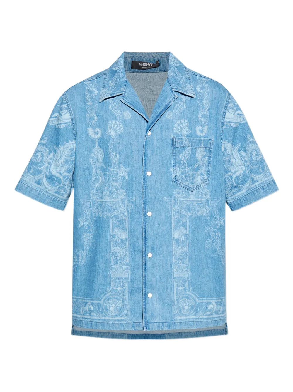 Versace Camicia denim a maniche corte | blu | Image 1