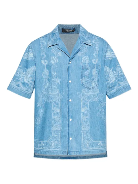 Versace denim printed shirt