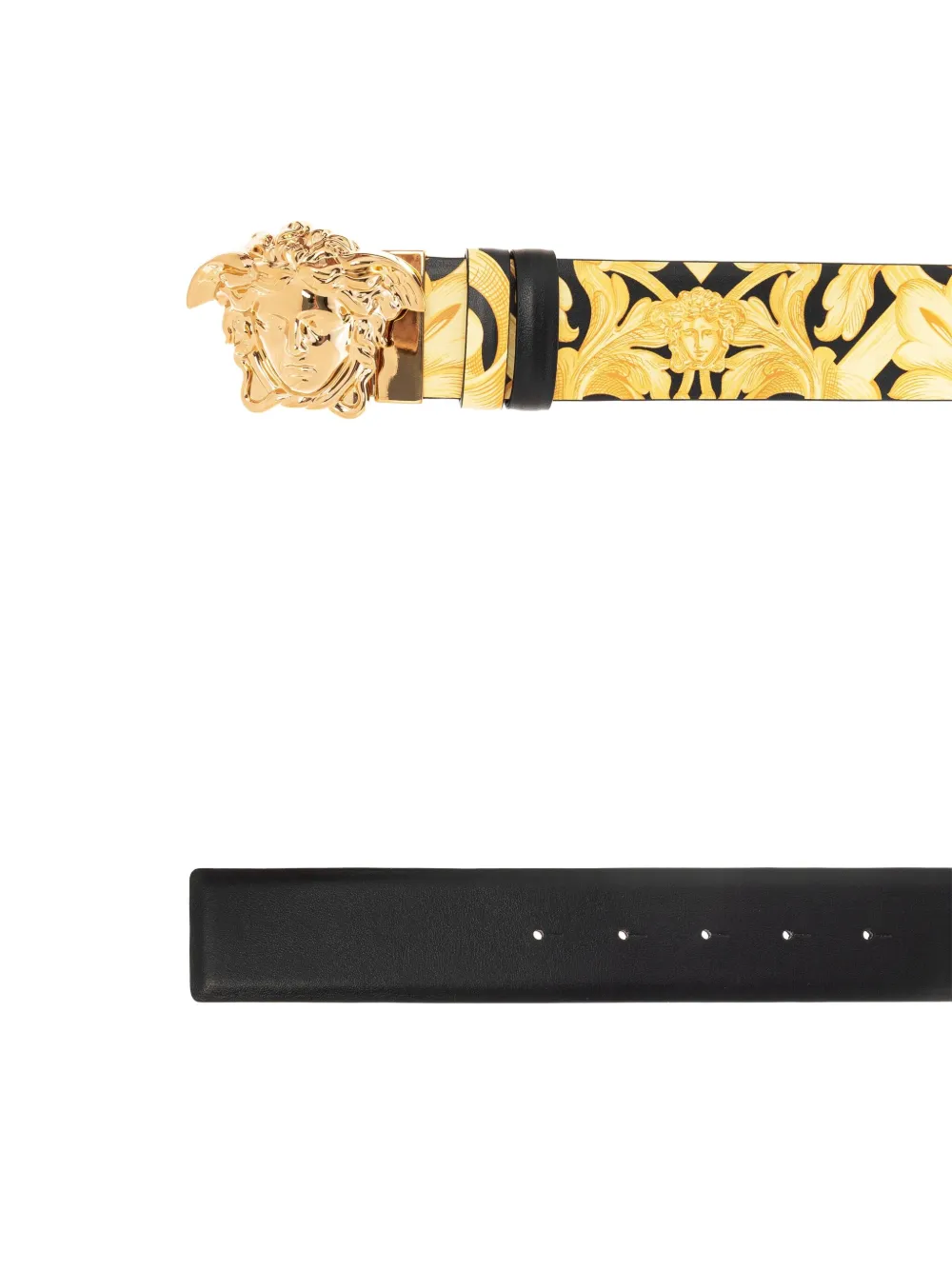 Versace Riem met Medusa gesp Zwart