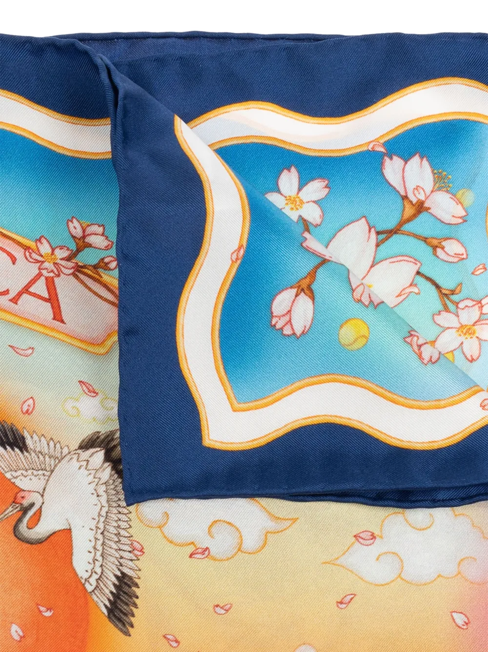 Casablanca Sjaal met bloemenprint Blauw