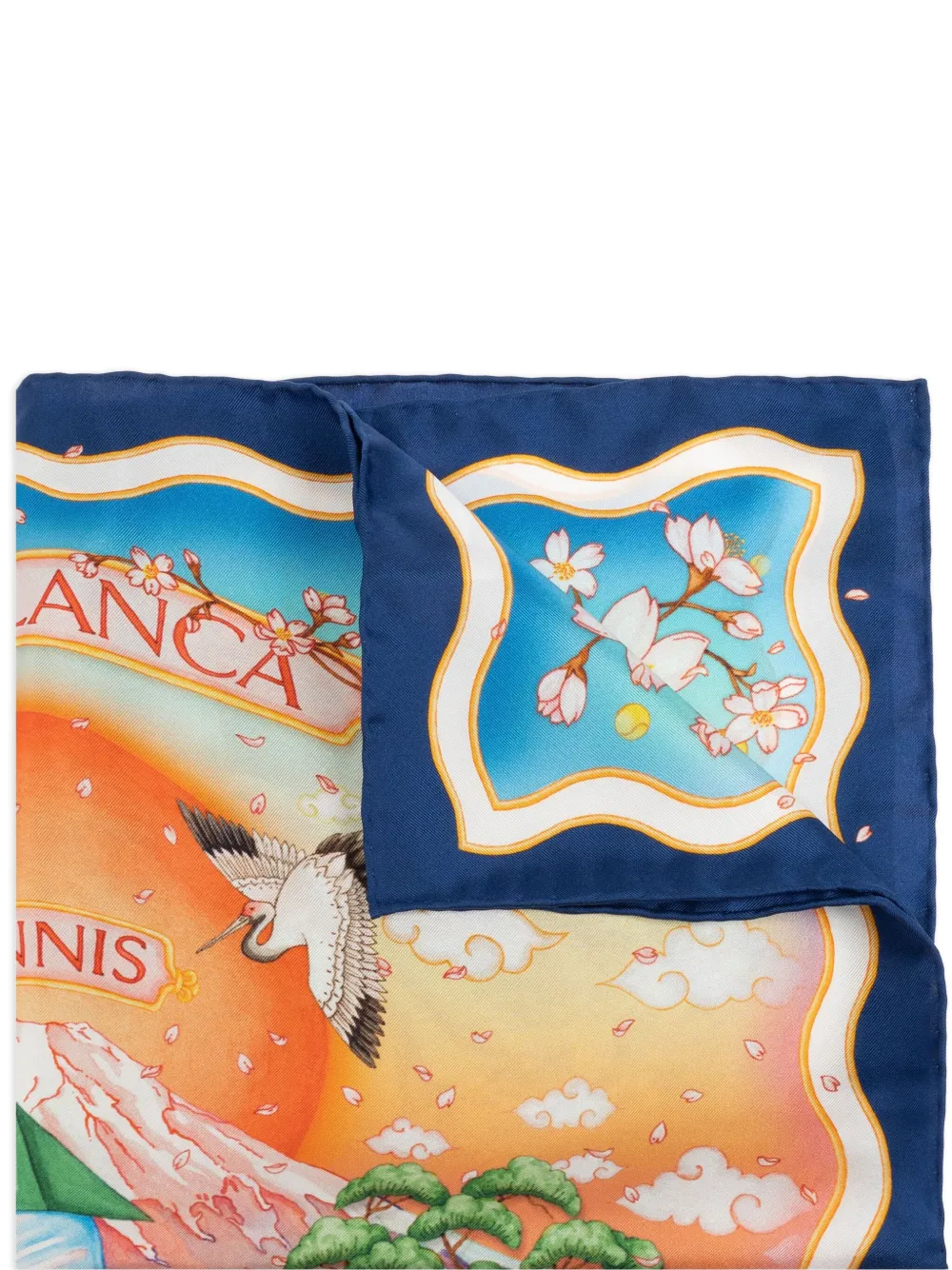 Casablanca Sjaal met bloemenprint Blauw