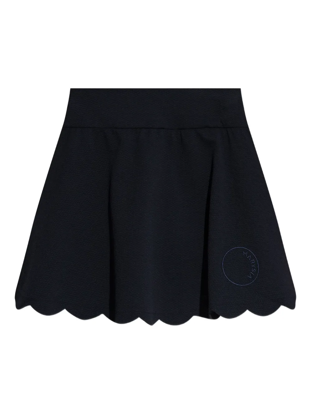 Marysia Tennis rok met gewelfde afwerking Zwart