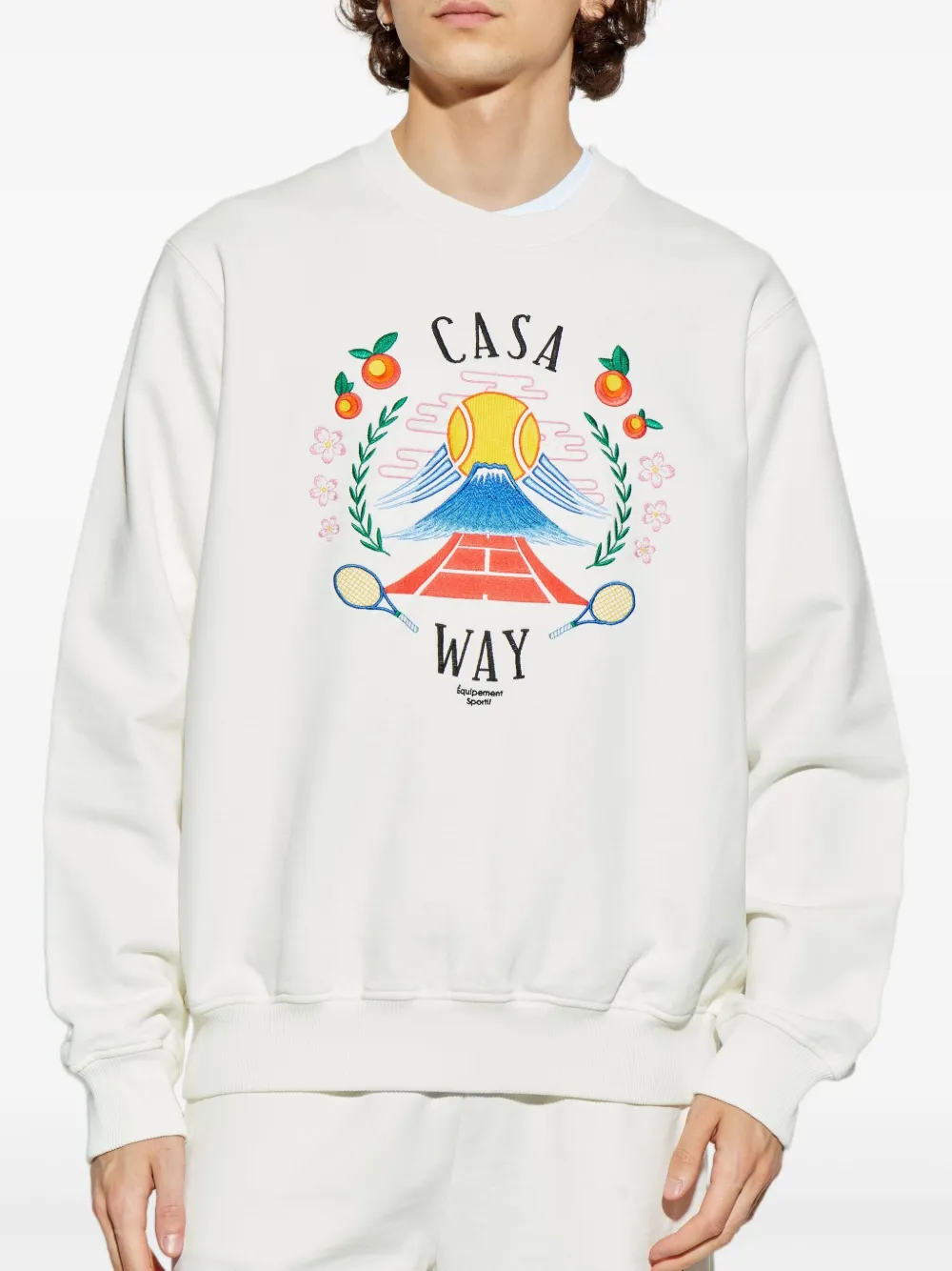 Casablanca Sweater met grafische print Wit