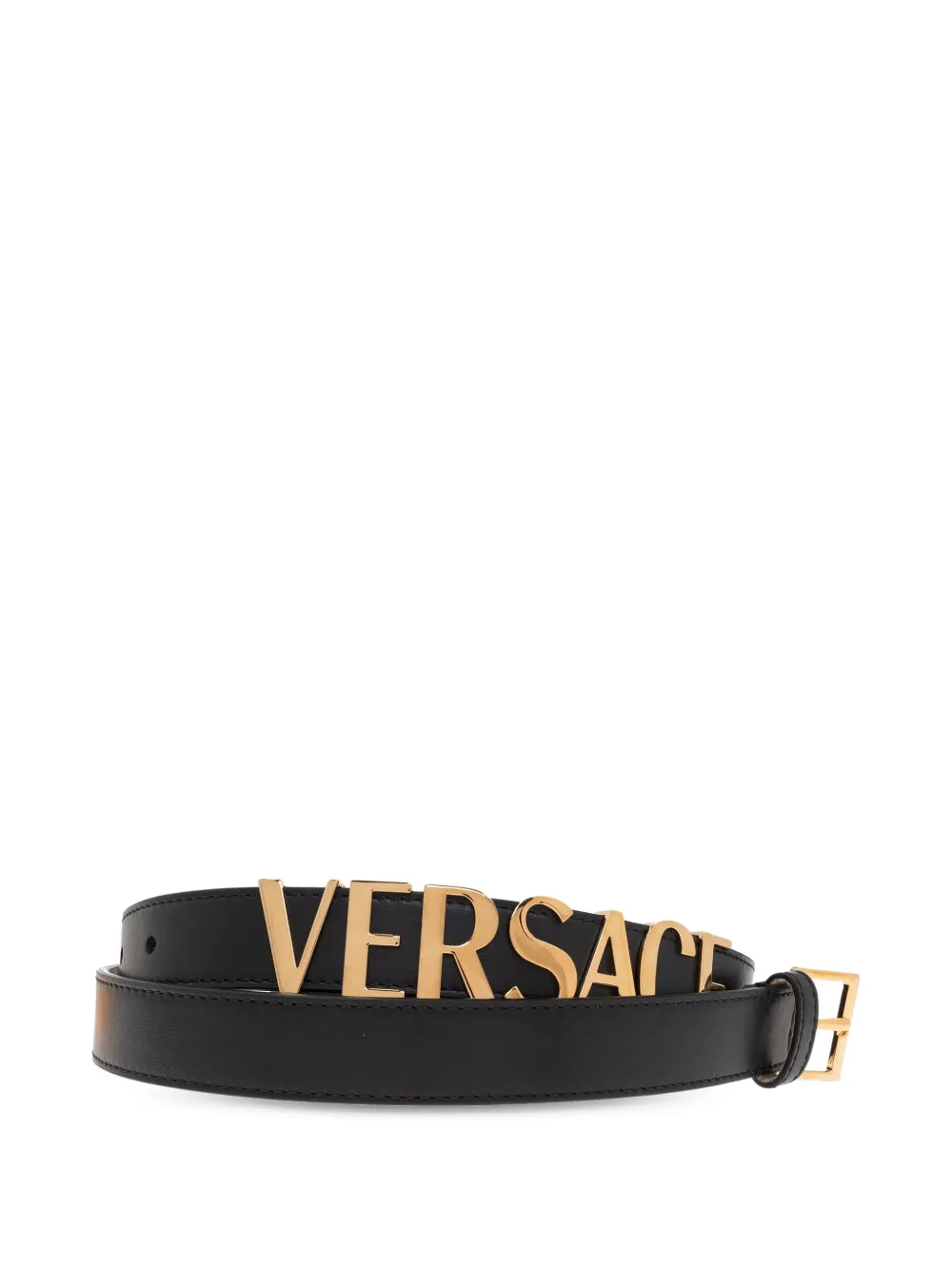 Versace Leren riem Zwart