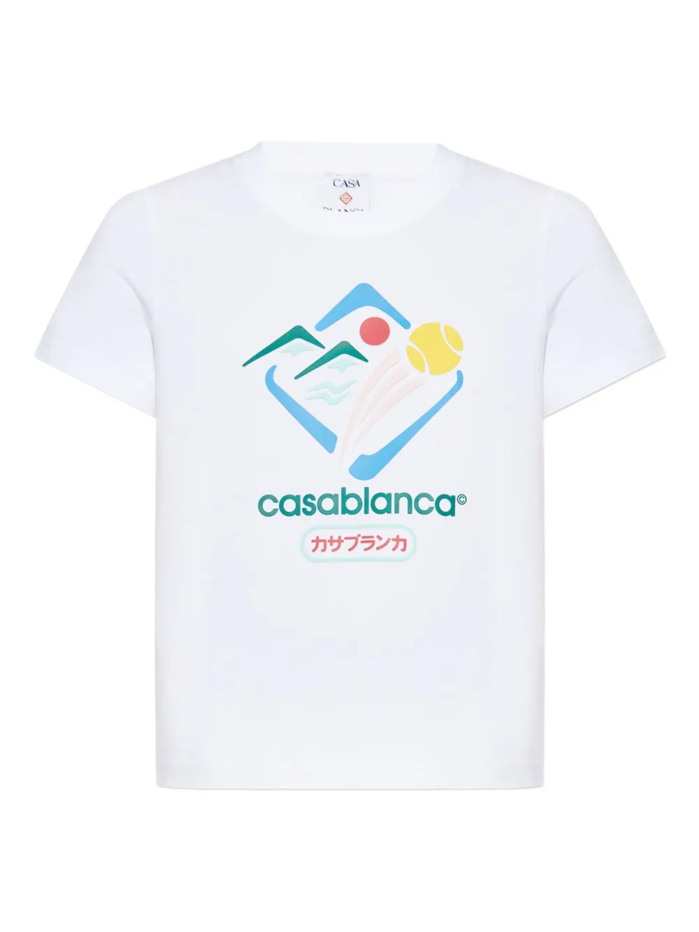 Casablanca T-shirt met grafische print Wit