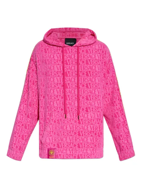 Versace logo-jacquard hoodie